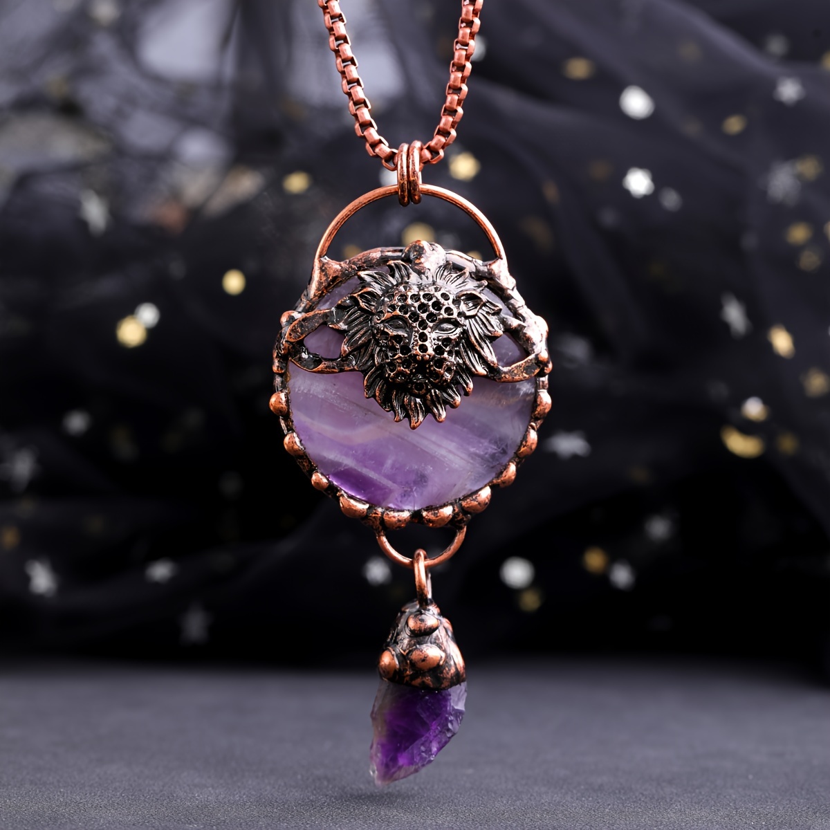 Amethyst Necklace for Men