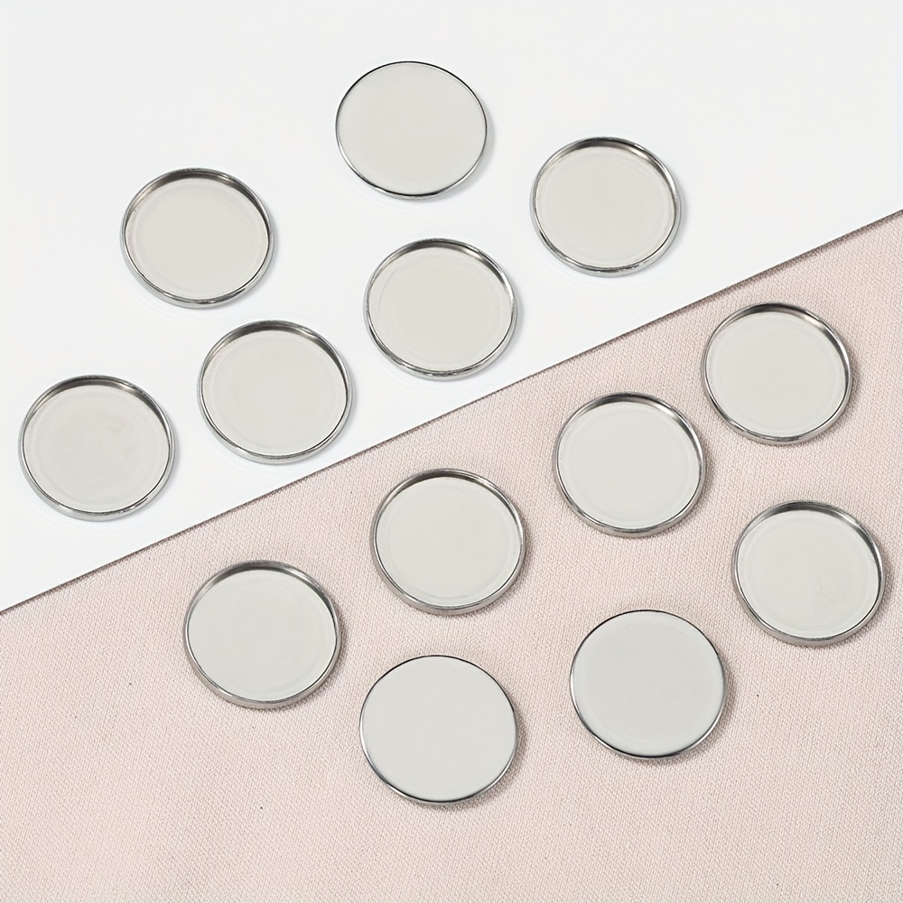 Stainless Steel Alloy Pendants, Base Blanks Cabochons Setting Tray