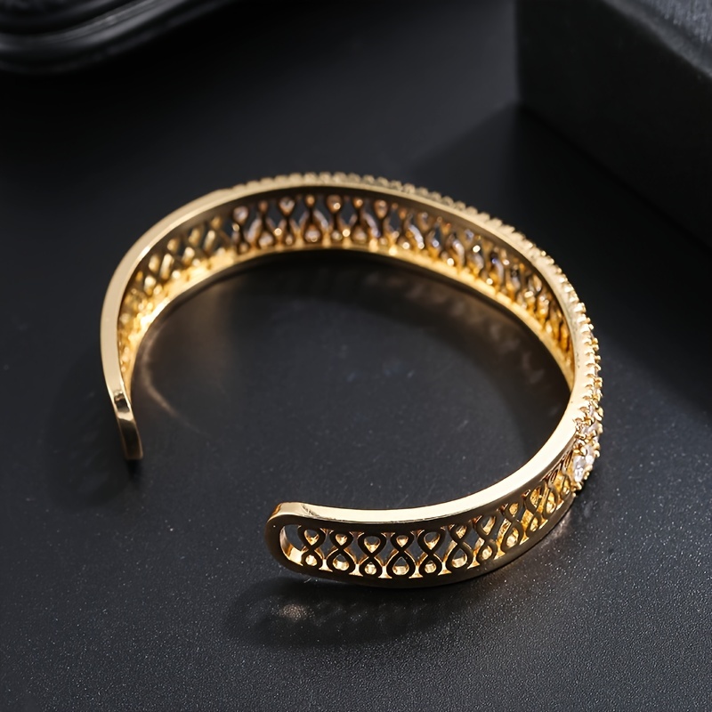 Stylish Double Row Zirconia Bangle