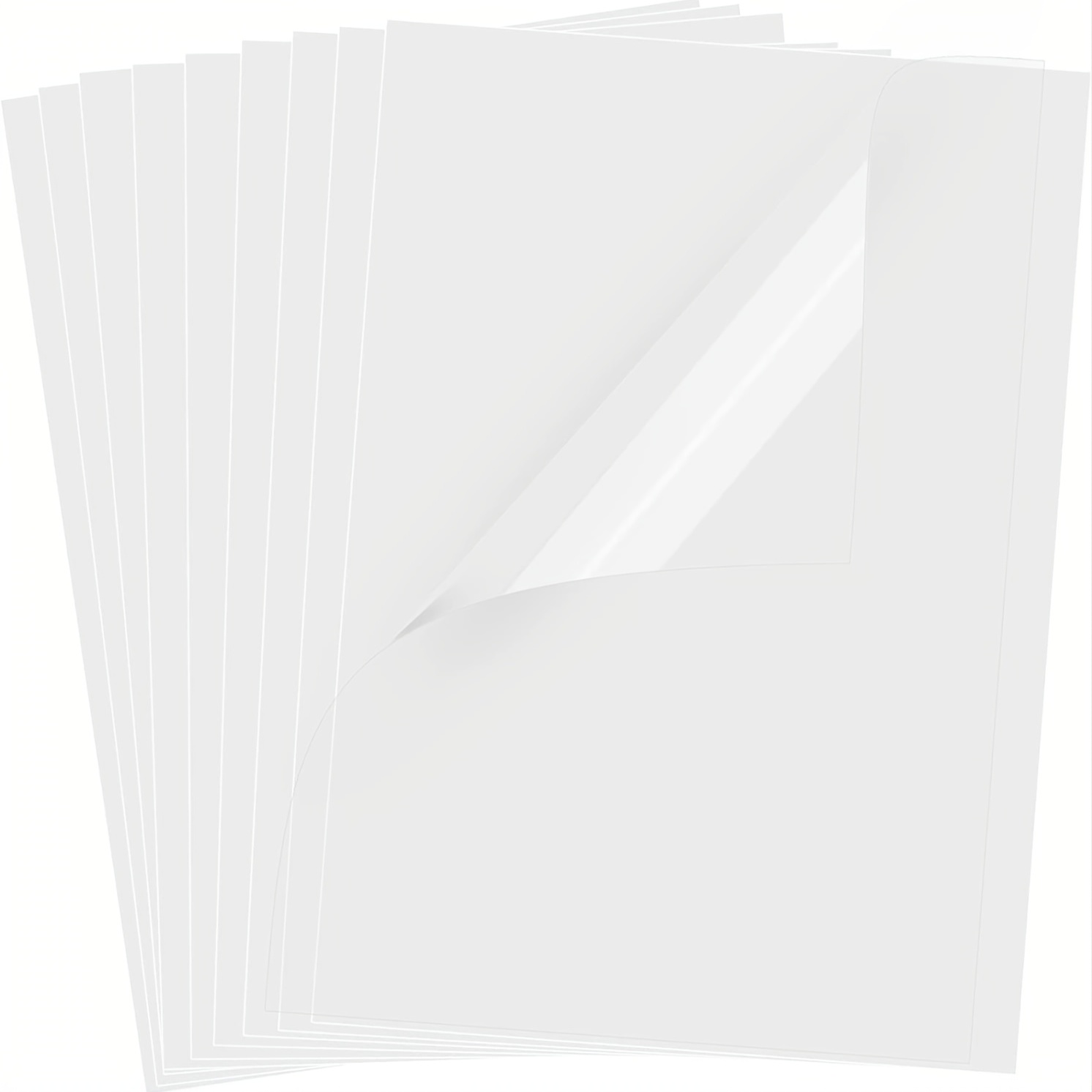 Feuilles de Papier A4 Transparentes Adhésives et Imprimables, Autocollants  Brillants pour Imprimante à Jet d'Encre