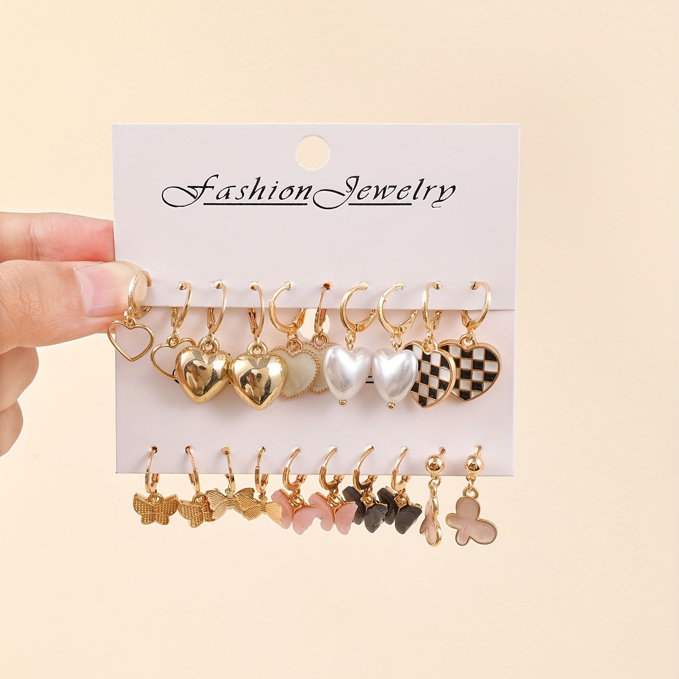 Butterfly Checkerboard Pearl Earrings for Any Occasion