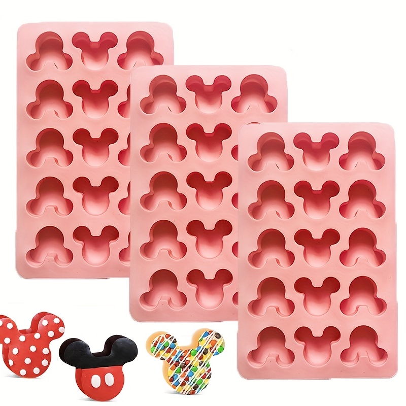 Mouse Gummy Candy Molds Silicone, 2 Pack 15 Cavity Non-Stick Mouse