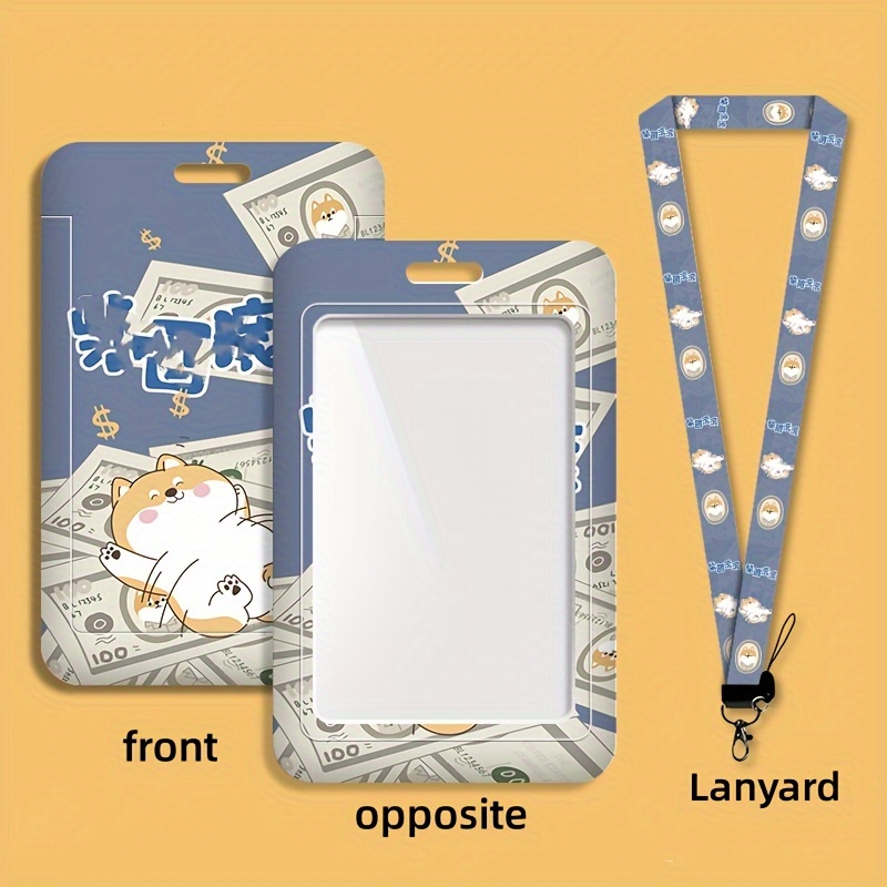 Cute Cartoon Card Holder Portable Lanyard Subway Bus - Temu