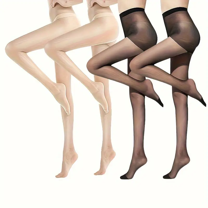 4 Pack Ultra-thin Sheer Tights, High Waist Footed Pantyhose, Women's  Stockings & Hosiery