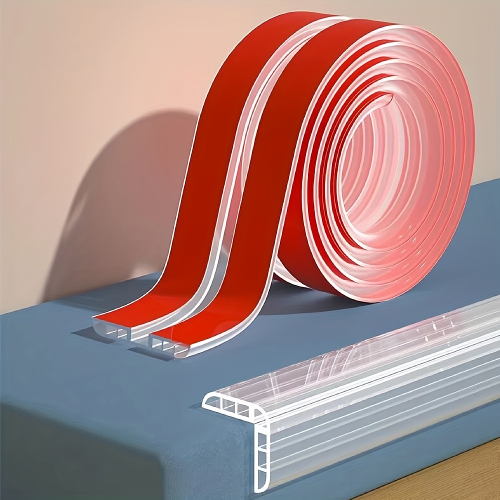 1pc PVC Acrylique Transparent Anti-collision Strip, Autocollant De