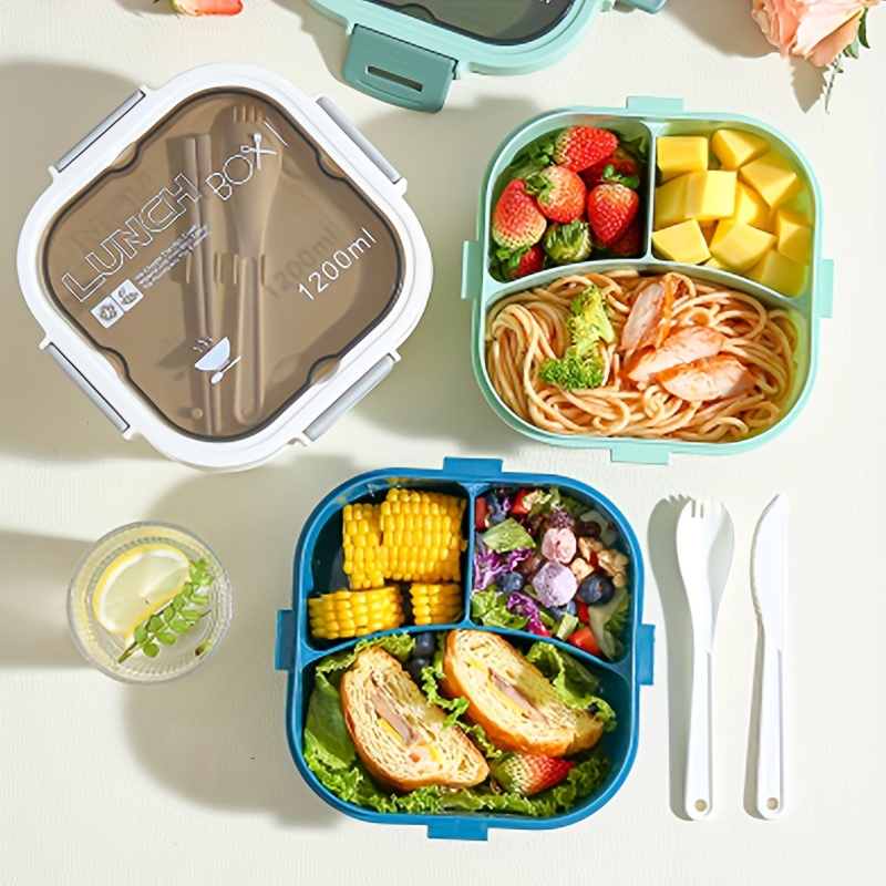 Bento Box With Student Meal Box Microwave Heating Divided - Temu