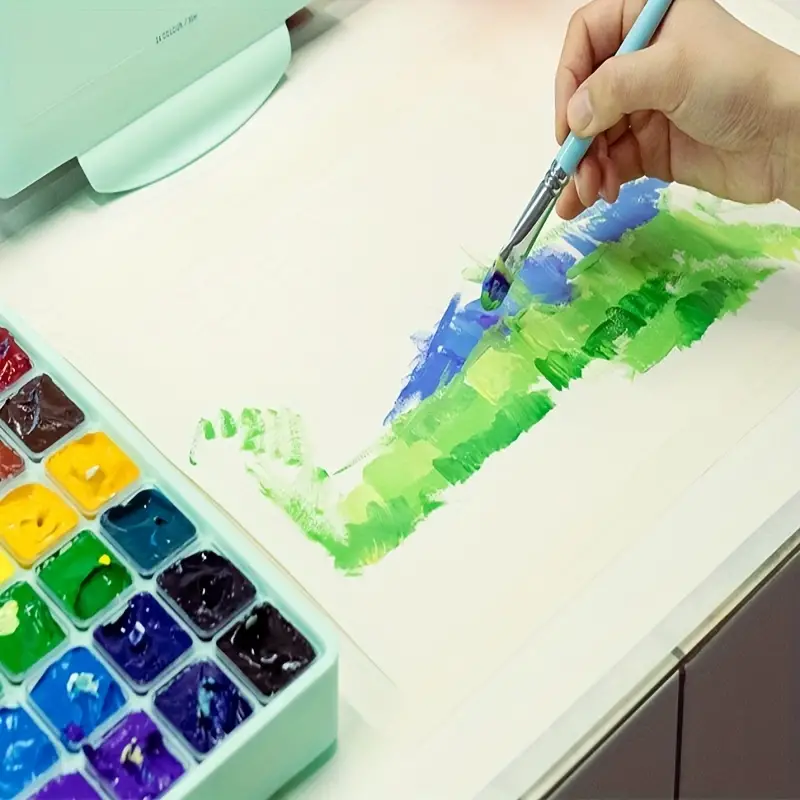Gouache Paint Set, 24 Colors X 30ml/1oz With &a Palette, Unique Jelly Cup  Design, Non-Toxic, Guache Paint For Canvas Watercolor Paper - Perfect For Be