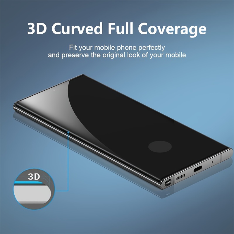 Protège écran en verre trempé 3D pour Samsung G S22 Ultra 5G