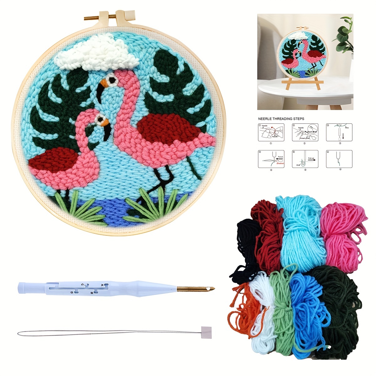  Punch Needle Embroidery Starter Kits Punch Needle Tool