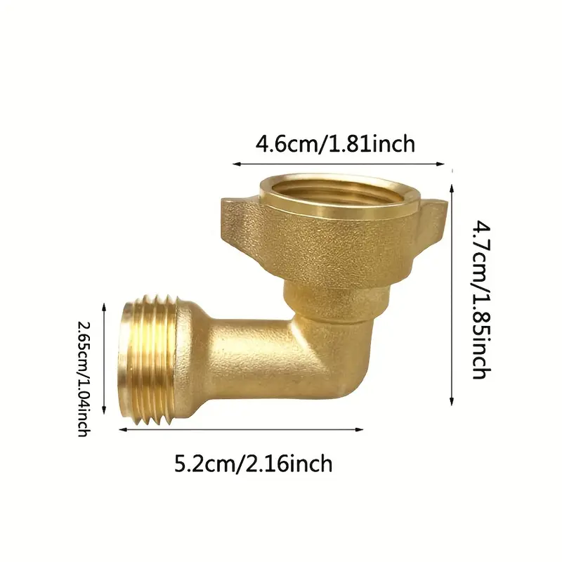 90 Degree Garden Hose Elbow With Shut Off Valve Ght Solid - Temu Canada