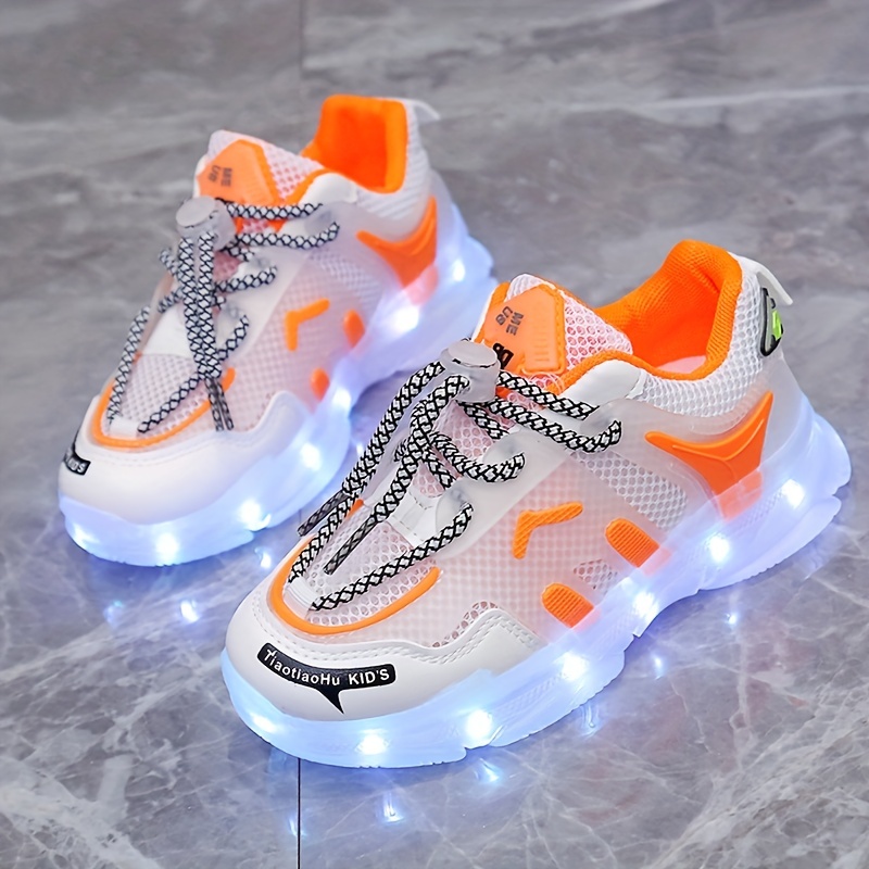 Rechargeable Colorful Luminous Shoes,mesh Breathable And Summer Boys And Girls Night Light Casual Sports Shoes - Canada
