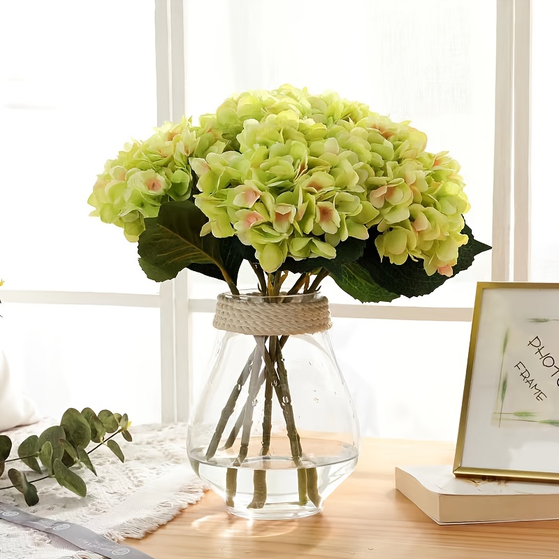 Carlita's Blooms Hortensias artificiales de seda con tallos para decoración  del hogar (CAR-10HY) – Yaxa Store