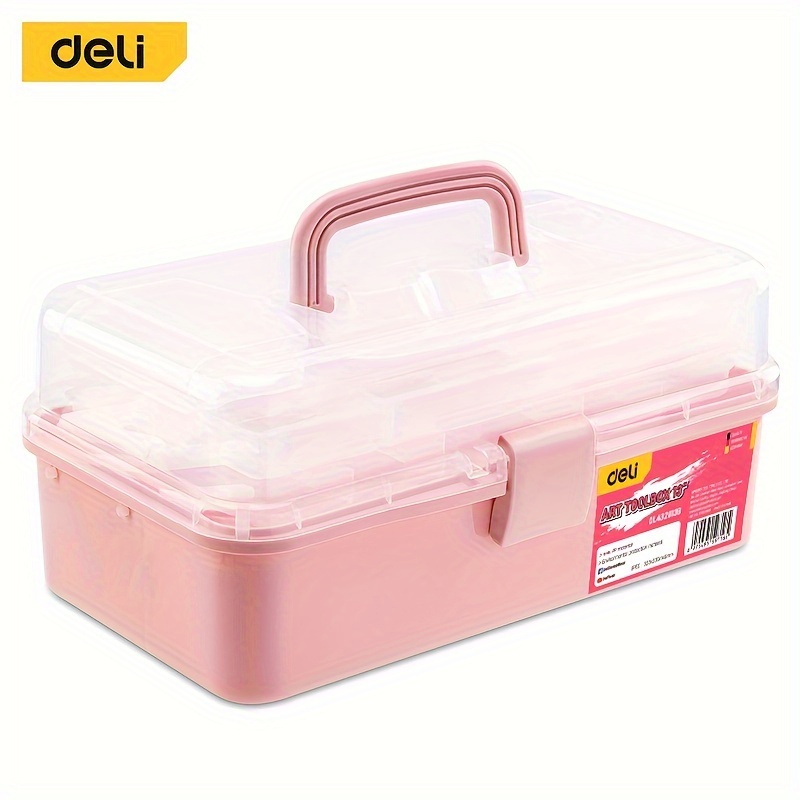 Pink Power Pink Tool Box for Women - Sewing, Art & Craft Organizer Box  Small & Large Plastic Tool Box with Handle - Pink Toolbox Sewing Box Tool