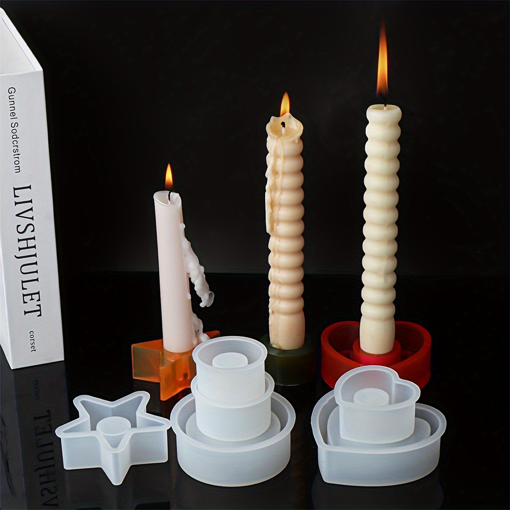 Handmade Concrete Candle Holders / Hexagonal Geometric Candlestick
