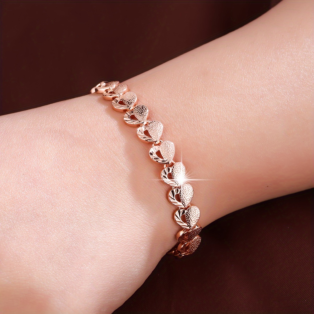 Delicate Women's Heart Bracelet, Daily Wear