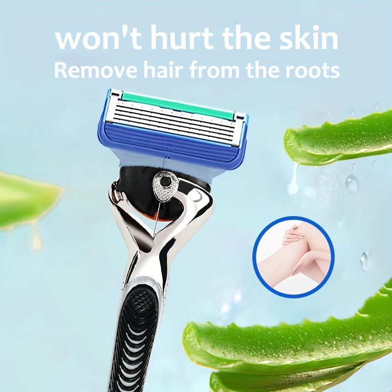 5-Layer Reusable Stainless Steel Safety Razor Shaving Set