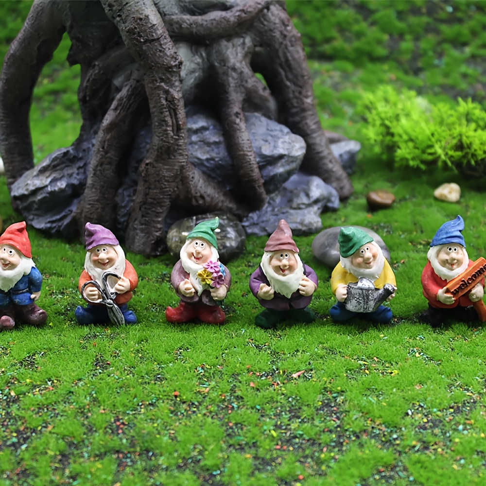 Lot de 7 nains de jardin miniatures, accessoires de jardin, figurines Drunk  Gnomes, kit de fées, ornements en résine, drôles pour - Cdiscount Maison