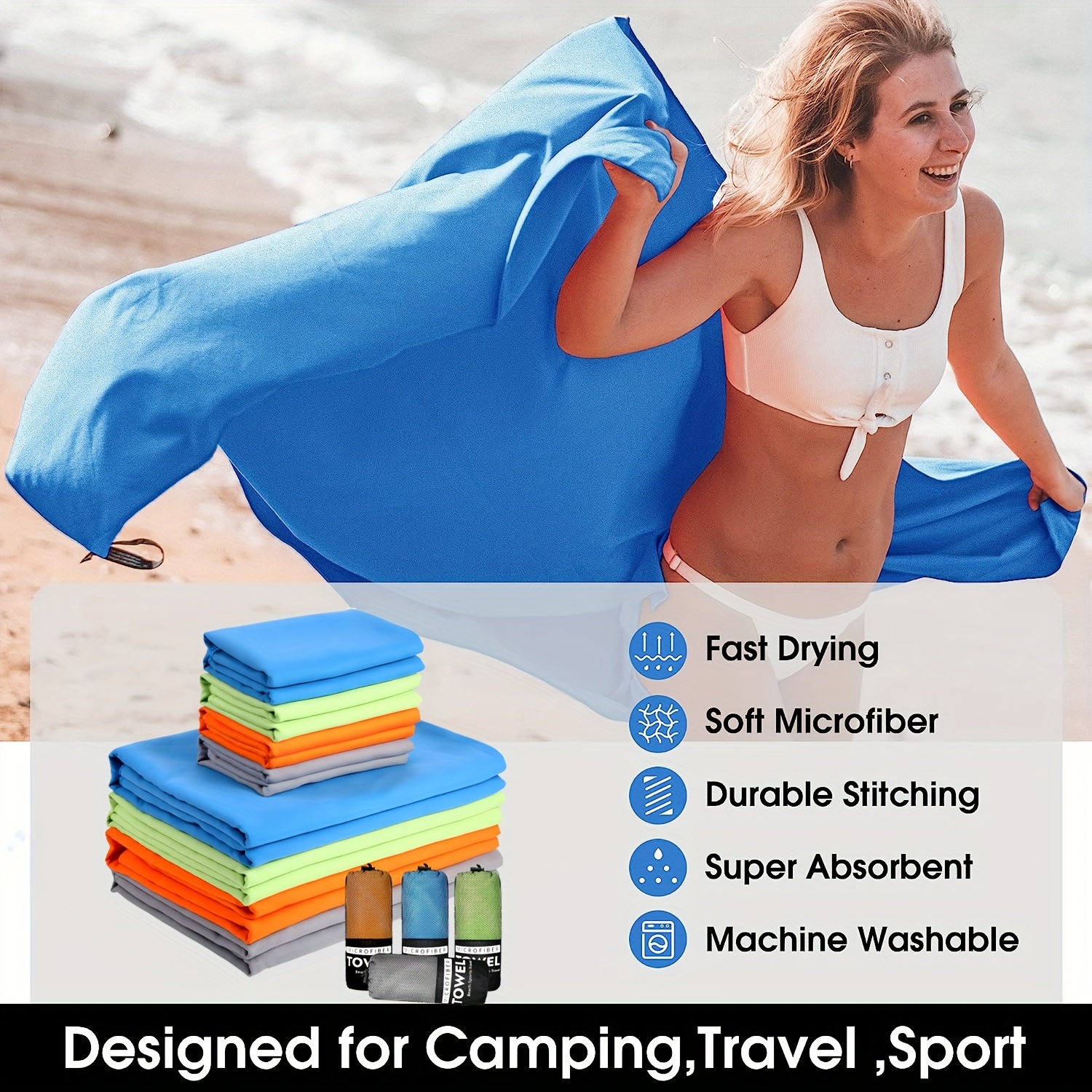 Quick Dry Travel Towel Microfiber Sport Swim