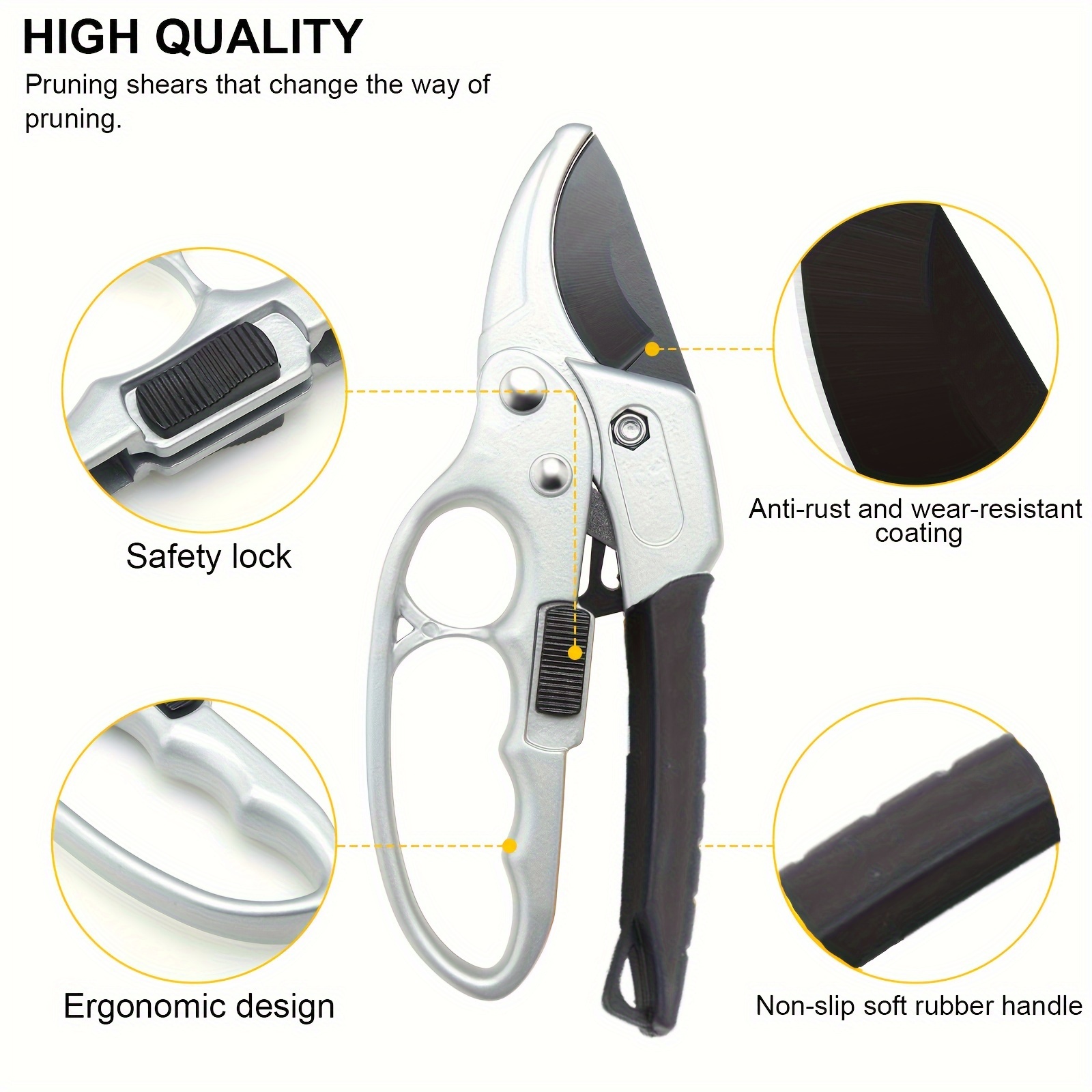 Pruning Shears For Gardening, 3 Times Easier To Work, Friendly To  Arthritis, Carpal Tunnel Syndrome And Small Hands, Comfortable, Sharp,  Durable, Sturdy Ratchet Garden Clippers - Temu