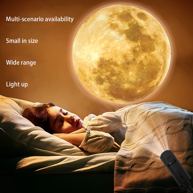 Lunar Moon Projection Lamp Starry Sky Lamp Bedroom Night Lamp Projection  Background Lamp - Electronics - Temu