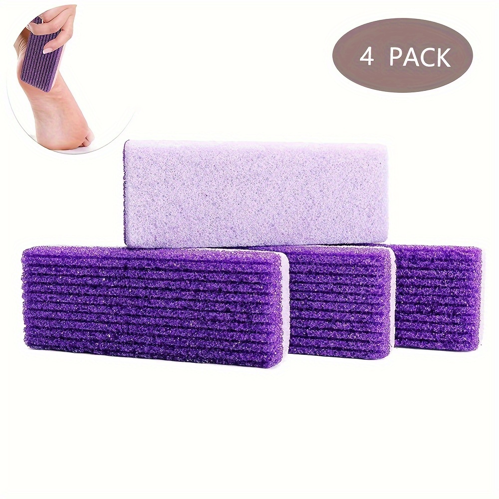 4 PACK Foot Pumice Stone Sponge for Feet Hard Skin Callus Remover and  Scrubber
