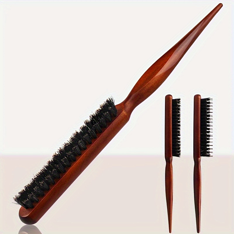 

1pcs Teasing Hair Brush Anti-static Hair Comb For Men And Women - Wooden Handle Hair Brush For Styling And Detangling