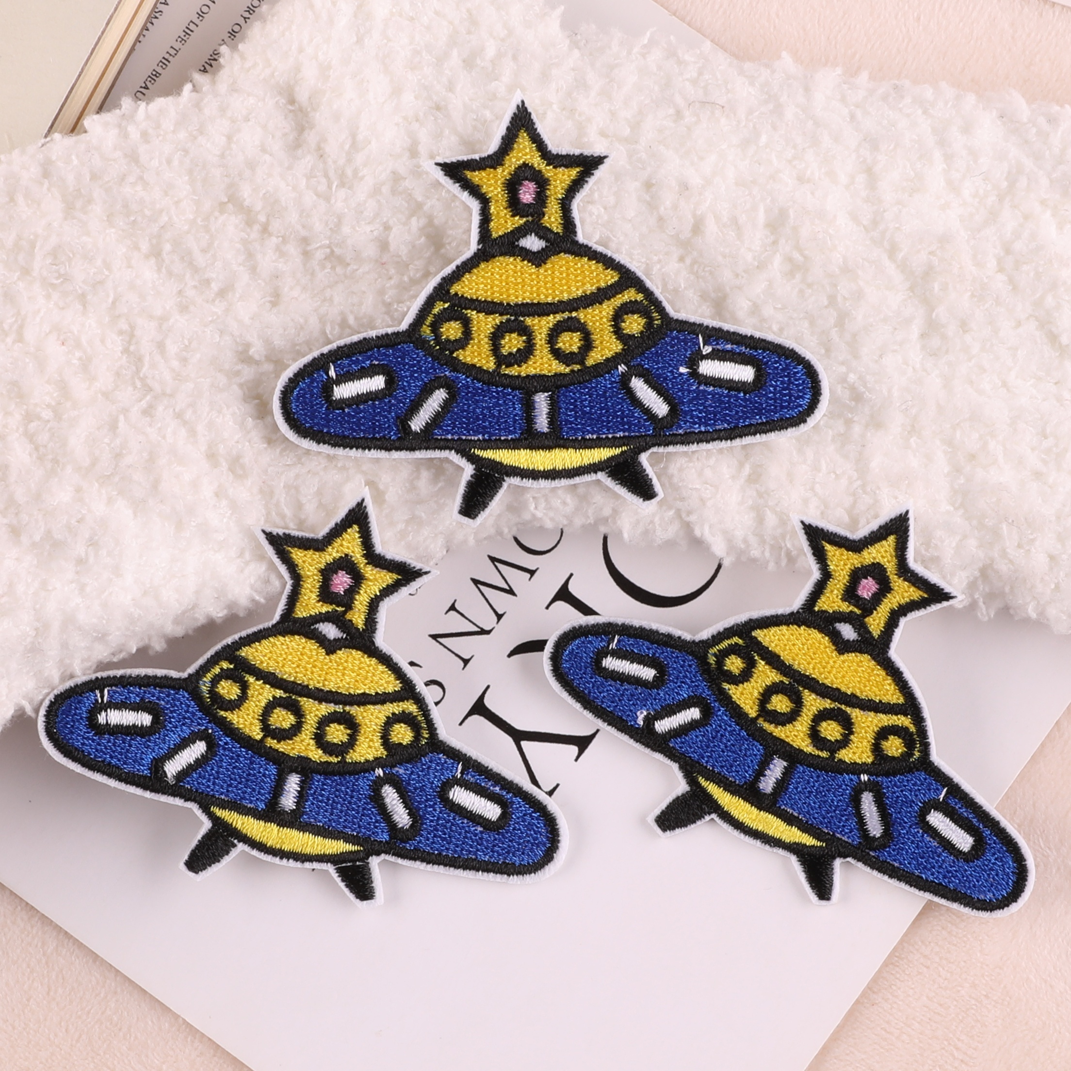 Iron on Patches - Black Star Patch 5 Pcs Iron on Patch Embroidered Applique A-171