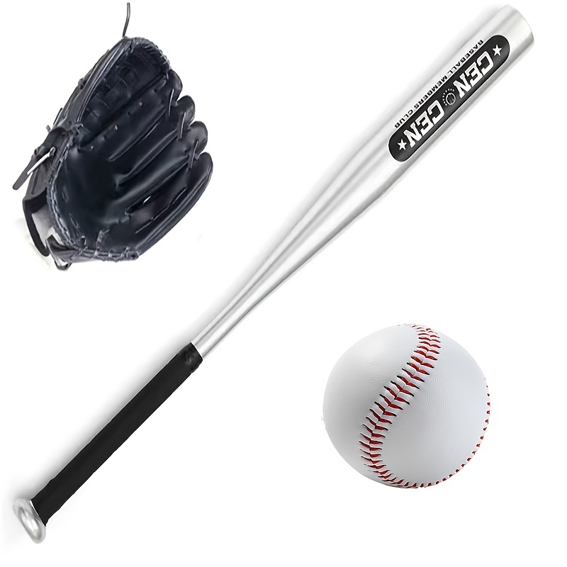 Baseball Set With Aluminum Alloy Baseball Bat, Baseball And Baseball Glove For Teens