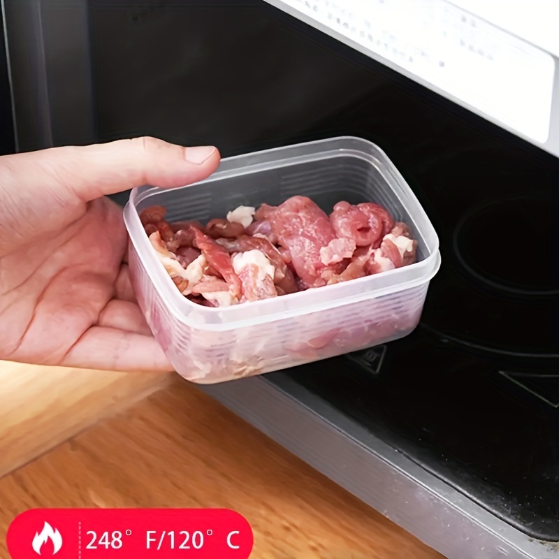 1pc Refrigerator Fresh-keeping Box Frozen Meat Container, Food