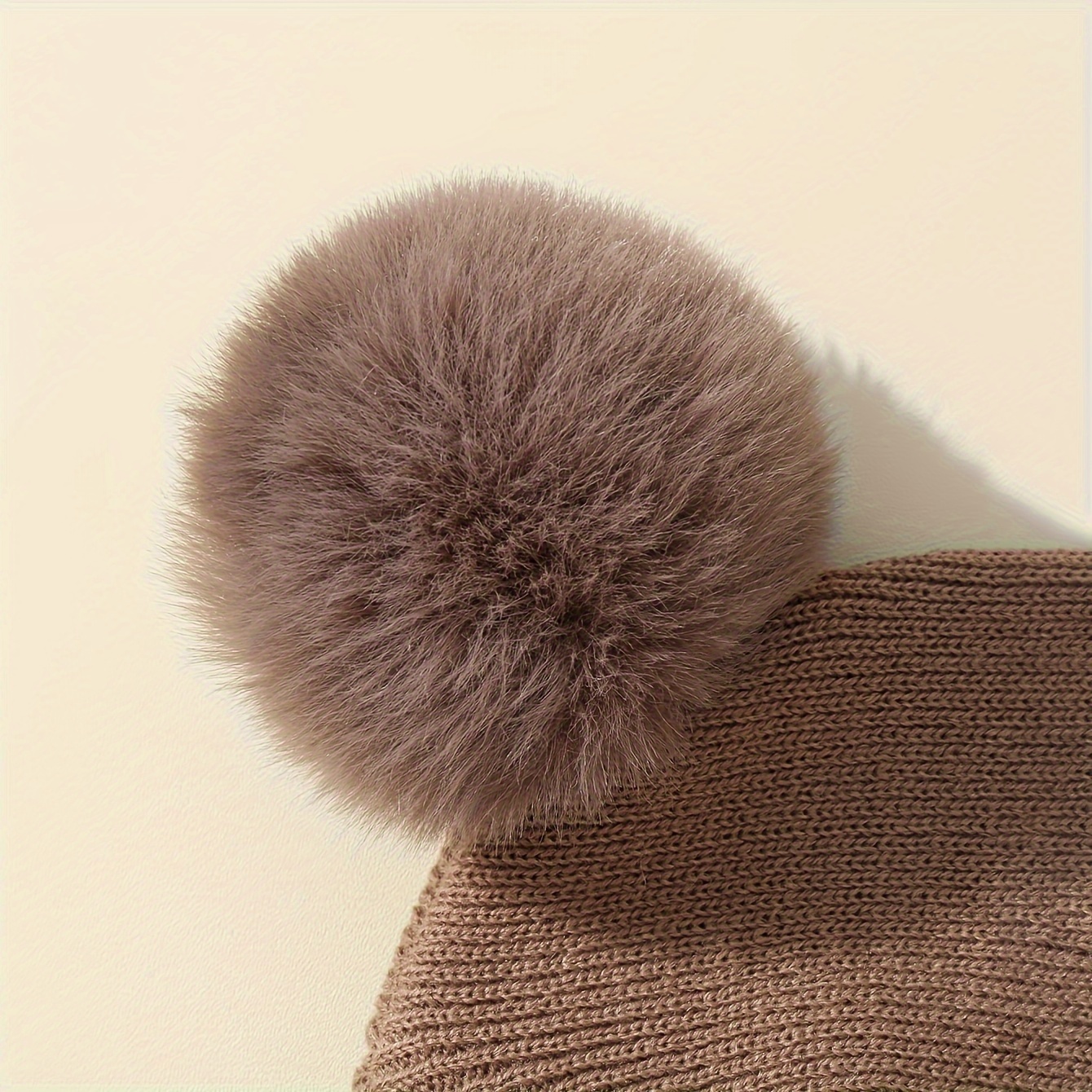 Winter Knitted Hat with Adorable Bear Ears & Pom-Pom - Stretchy Breathable Warm Beanie for Girls & Boys, Christmas Gift, White, Winter Hat, Festive Babywear, Cartoonish Cozy Style