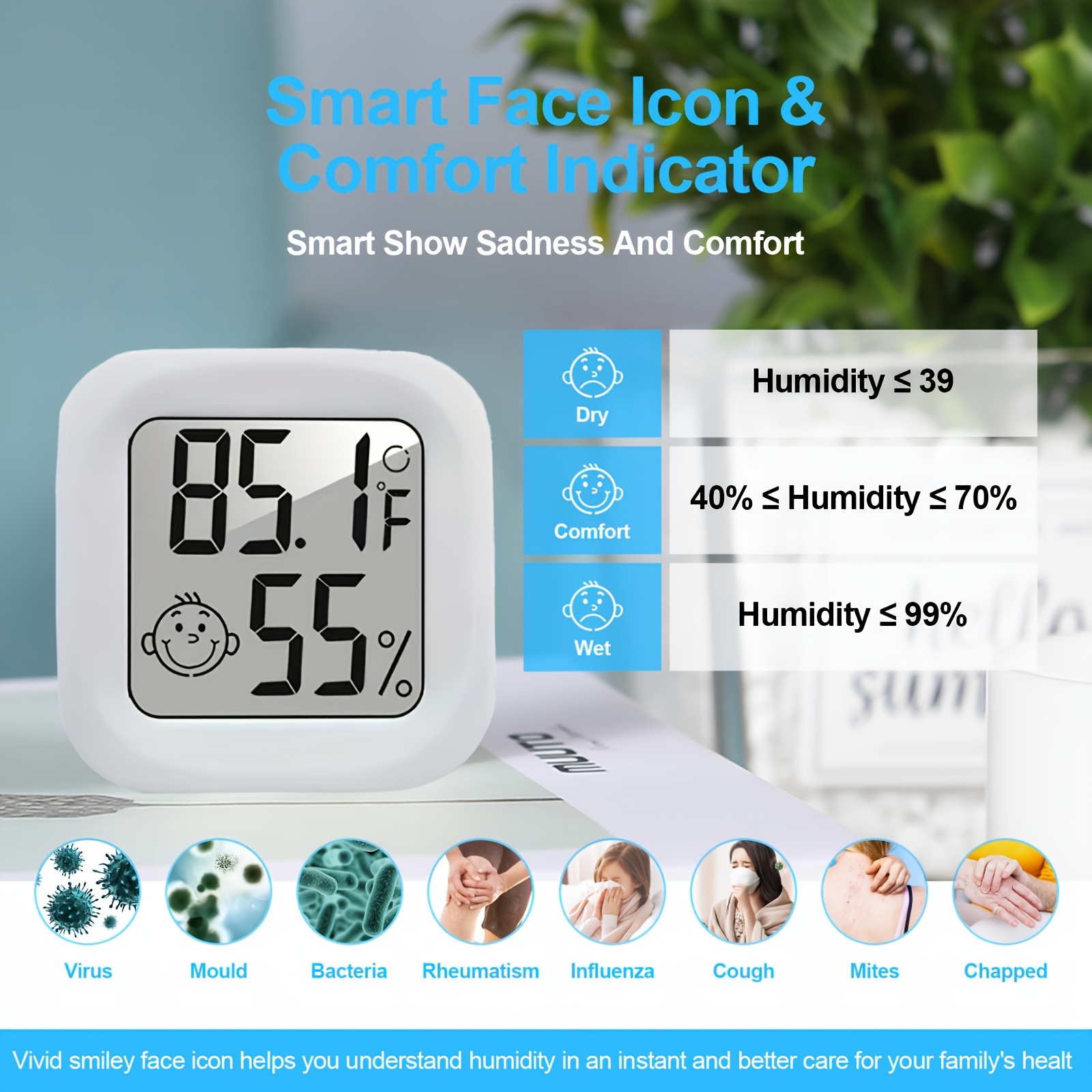 Digital Room Temperature Hygrometer With Lcd Display, Indoor Monitoring  Thermometer Hygrometer With Celsius Display, Small Thermometer And  Hygrometer, Suitable For Home, Wardrobe, Office, Toilet, Laboratory Use
