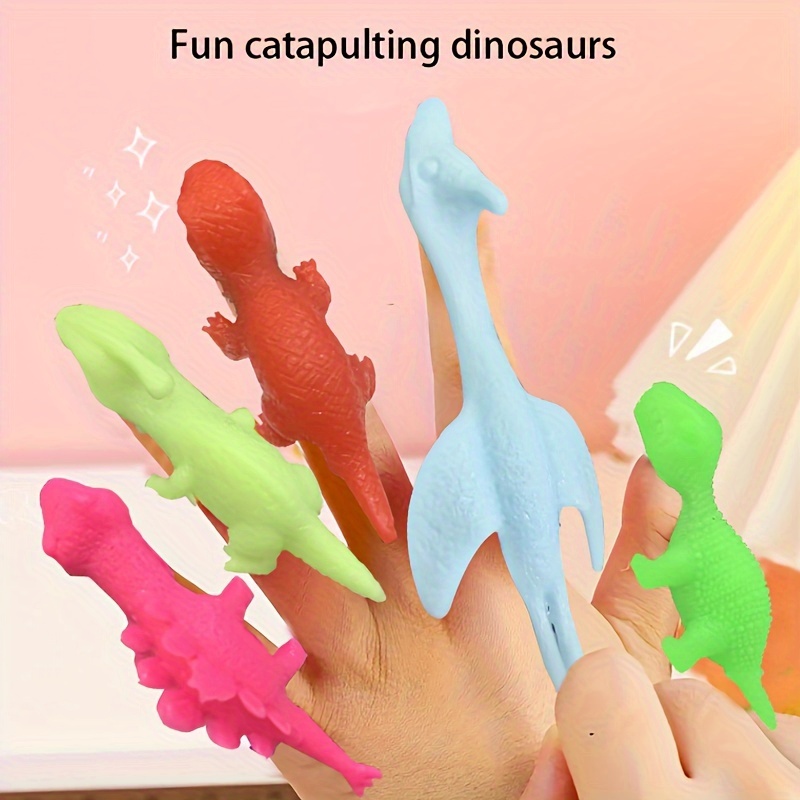 Ejection Dinosaur Finger Super Soft Slingshot Decompression - Temu