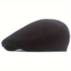 mens warm newsboy cap adjustable size flat cap irish taxi ivy driving cap british style solid color beret