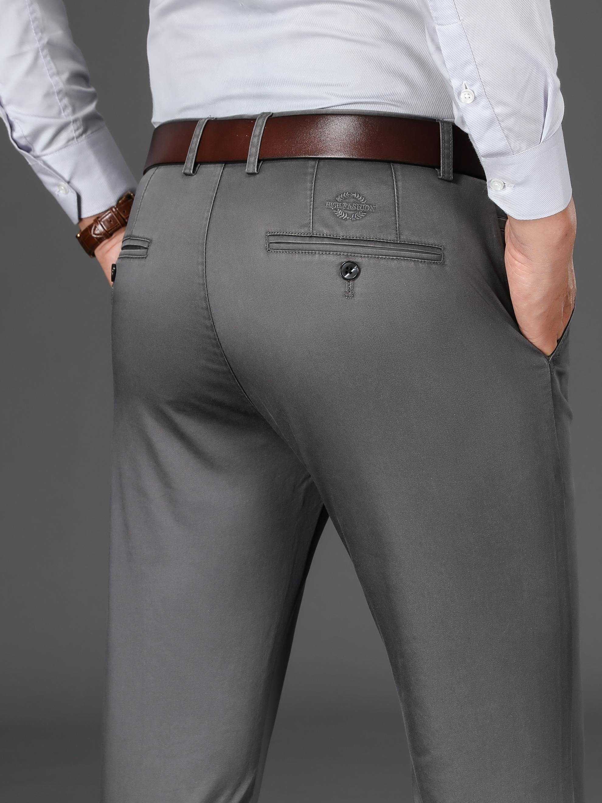 Men Grey Semi Formal Leather Belt