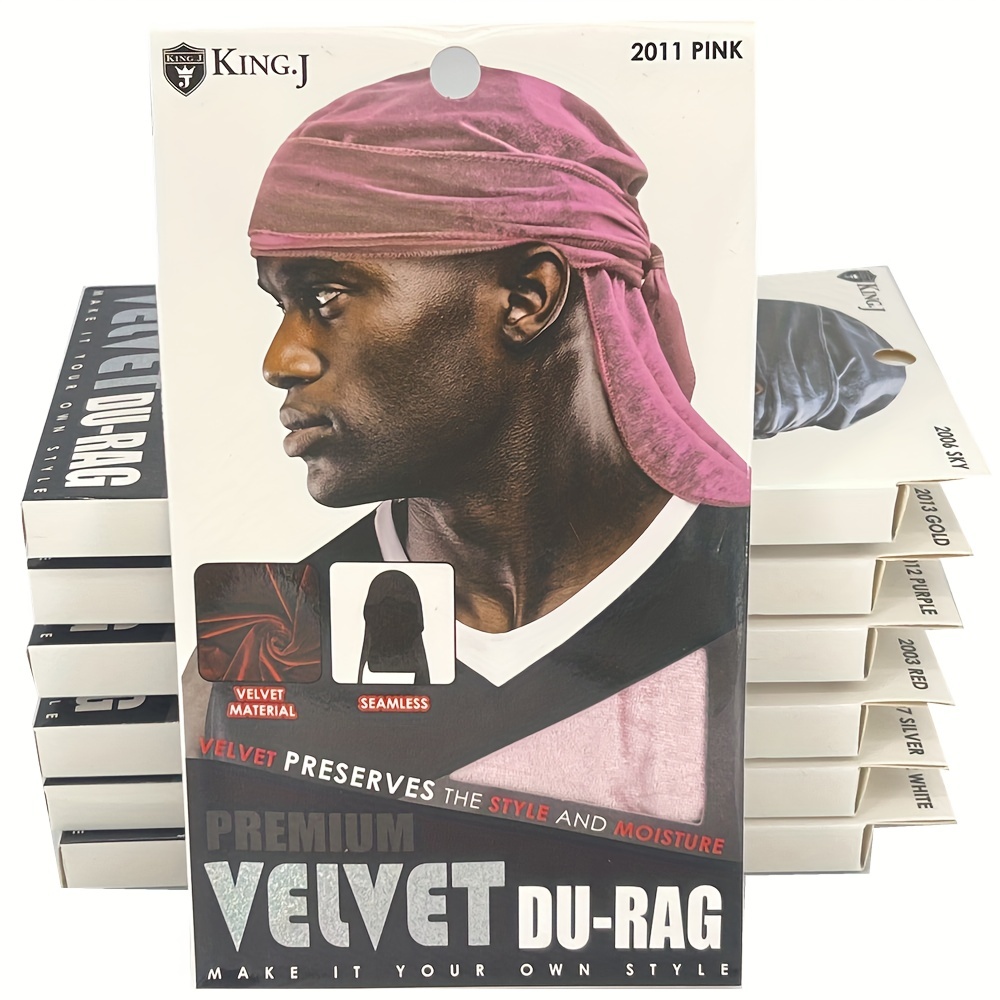 Velvet Durag Hat Pirate Cap Wrap Men Women Bandana Doo Rag Wave Turban Hat