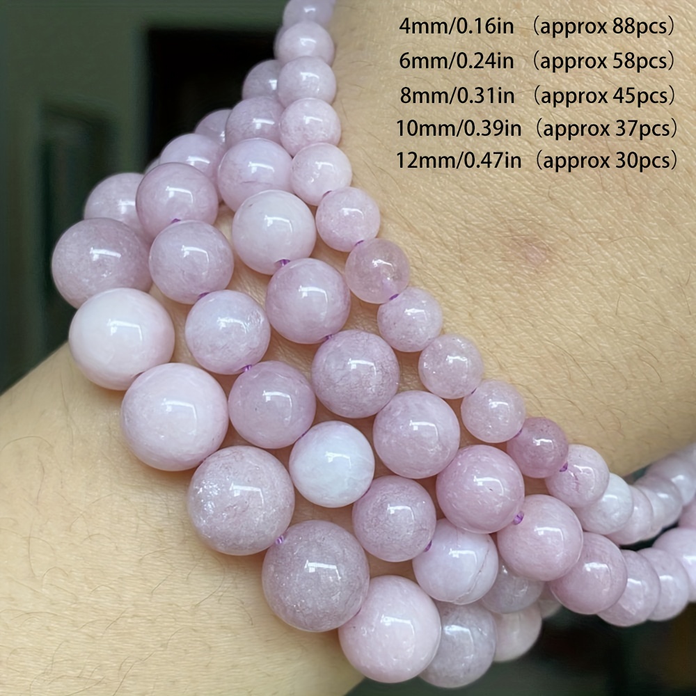 Pink Morgan Agates Stone Beads Natural Round Spacer Beads for