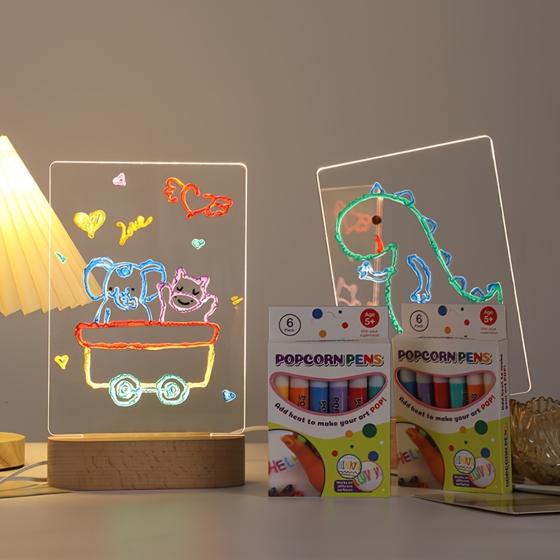 Stylo à bulles magique pour cartes de voeux d'anniversaire, stylo pop-corn  pour impression 3D, outil de peinture à effet 6,000, fournitures de  papeterie, bricolage, 6 pièces - AliExpress
