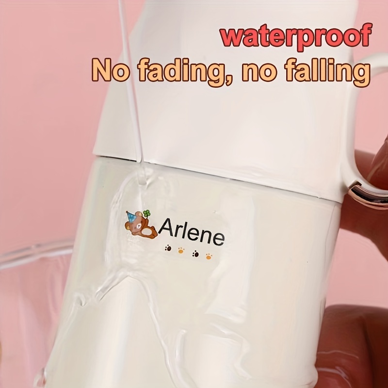 Personalized Waterproof Name Sticker Transparent Label Office School Stationery