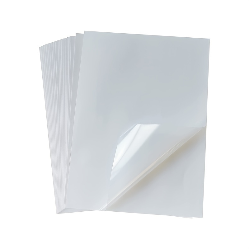 Paquet de 10feuilles blanches de papier glacé autocollant format