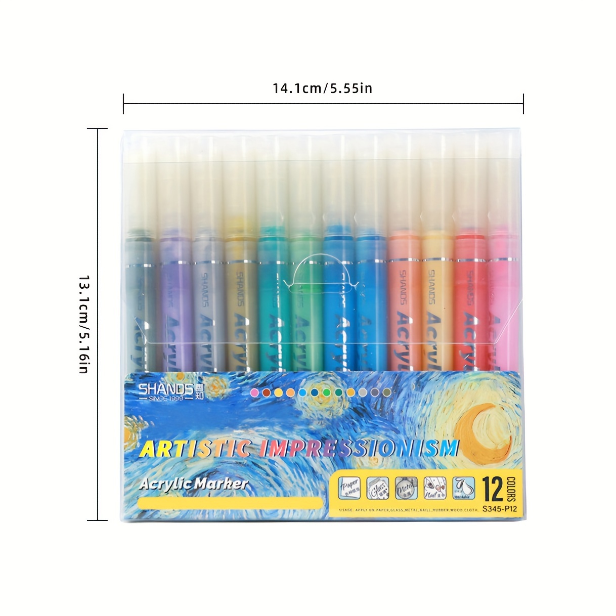 Paint Pens for Rock Painting, Stone, Ceramic, Glass, Wood, Canvas. DIY  Craft-making Supplies. Set of 30 Acrylic Paint Markers. Fine Tip 1mm 