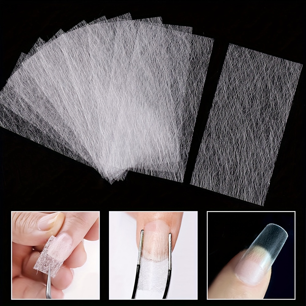 

Nail Extension Silk Fiberglass Kit - 10pcs Quick Nail Repair & Builder Fiber Sheets, Professional Nail Art Tool For Uv Gel Acrylic Nails Reinforcement, Unscented Nail Enhancement Accessories