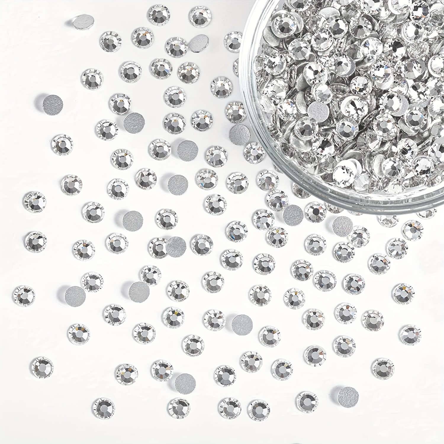 The Crafts Outlet Flatback Rhinestones, Faceted Round, 2mm, 20-pk (20X-2500-pc)