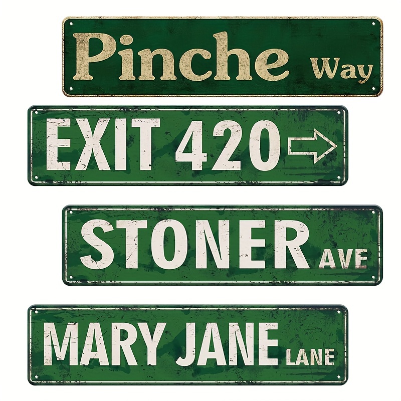 Stoner Avenue Mary Jane Lane Exit 420 Street Metal Aluminum - Temu