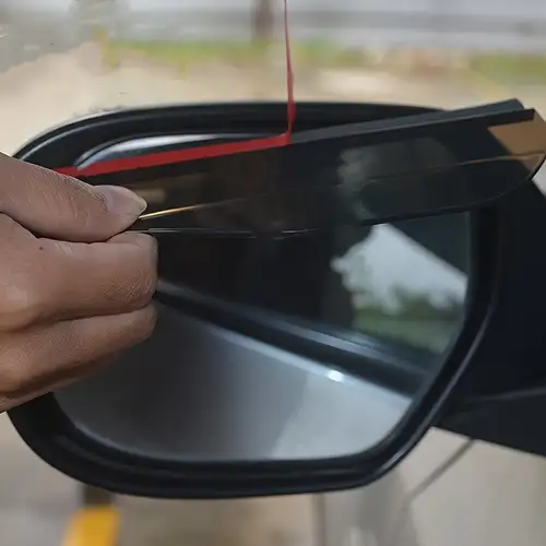 Kaufe 2 Stück schwarze Auto-Rückspiegel-Regenwasser-Regenschutz-Augenbrauenabdeckung  Seitenschutz
