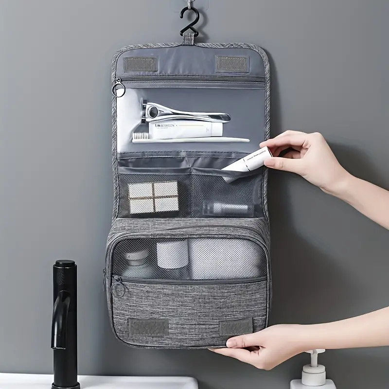 Business Trip Portable Large-Cap Wash Bag Can Be Hung Dry And Wet  Separation Wash Storage