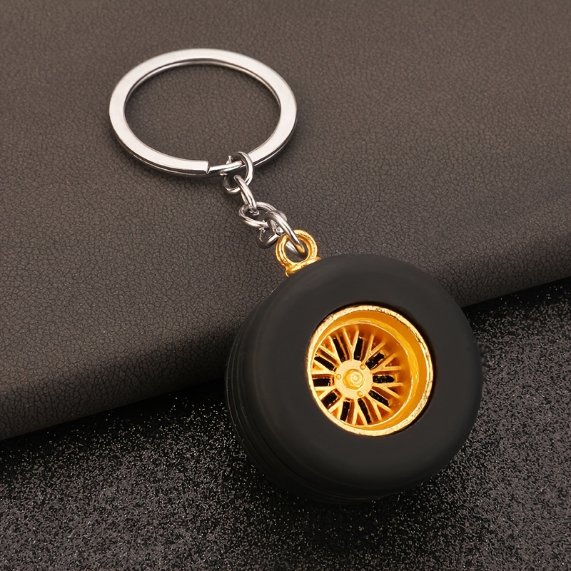 1pc Hot Creative Haute Qualité Moyeu de roue Jante Damping Frein Modèle  Porte-clés de voiture Homme Porte-clés Cool Cadeau Voiture Porte-clés  Porte-clés