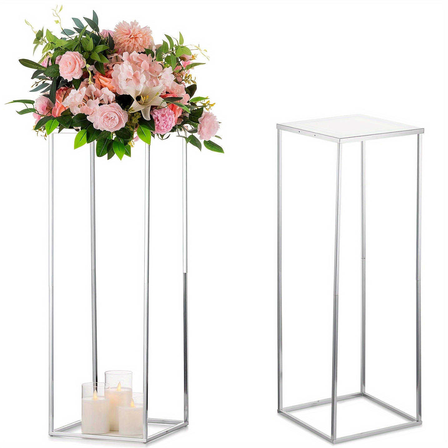 5 soportes de pedestal cilíndrico para fiestas, soportes cilíndricos  redondos para centros de mesa de boda, jarrones de cartón, columnas de  papel