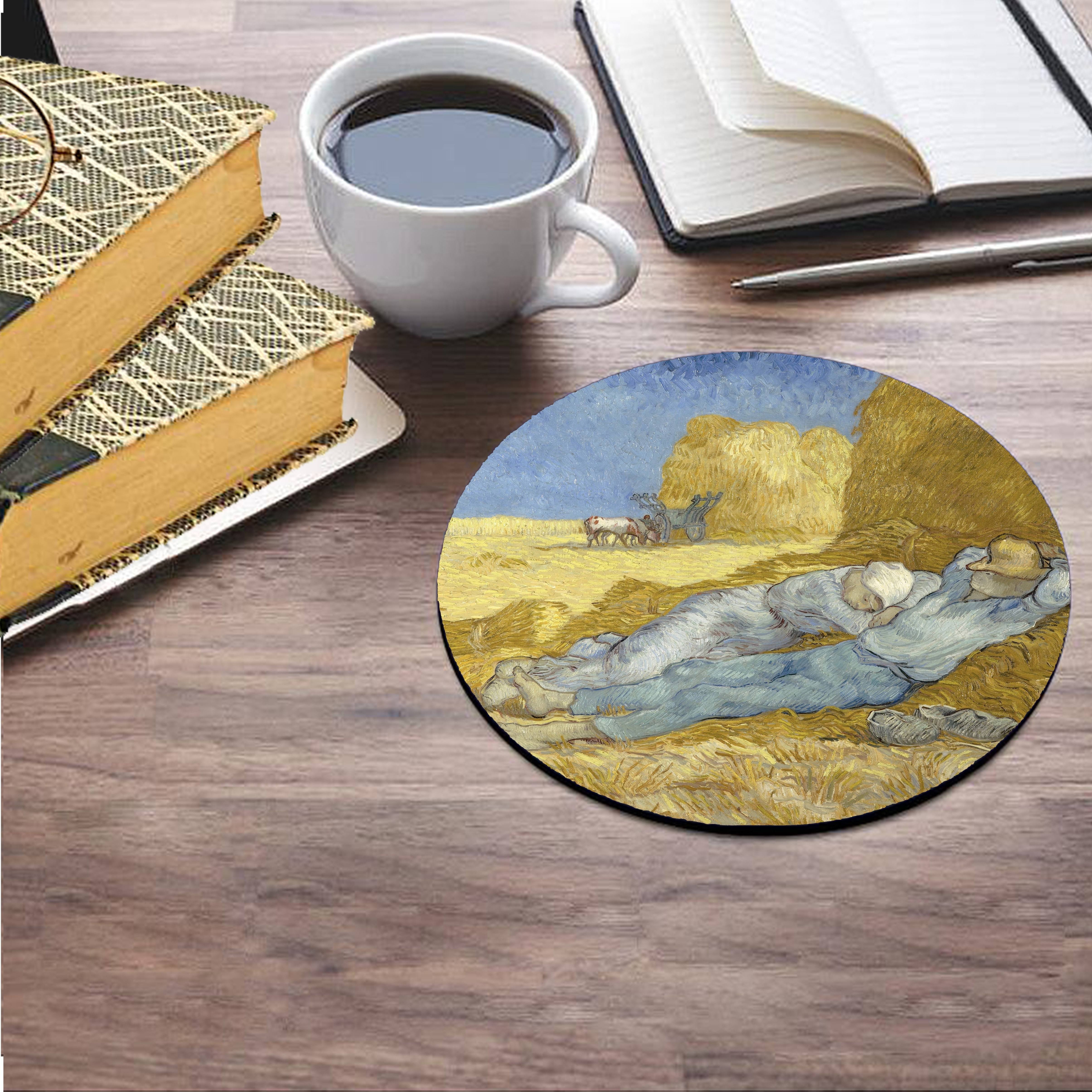 3pcs, Van Gogh Chinese Lotus Painting Cup Coaster - Quick Dry Diatomaceous  Earth Drink Coaster for Home Decor and Room Decor - Kitchen Gadget and Home