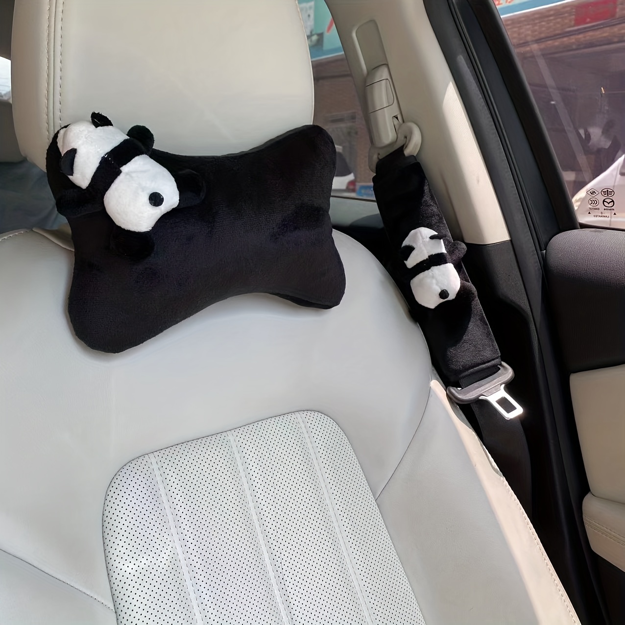 Auto kopfstütze Cartoon Niedliche Panda Dekoration Zubehör - Temu