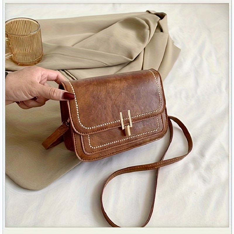 

Mini Vintage Crossbody Bag, Retro Vegan Shoulder Bag, Women's Fashion Handbag For Commute Work